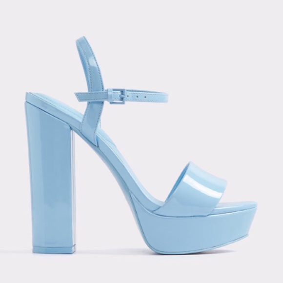 Aldo Shoes “ Kandie” Powder Blue Platform Sandal US 8 - Picture 3 of 17